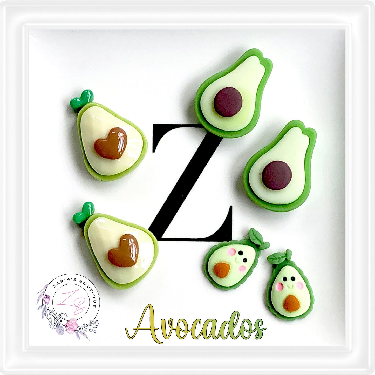 ⋅ AVOCADOS ⋅ Flatback Resin Embellishments ⋅ 3 Styles ⋅