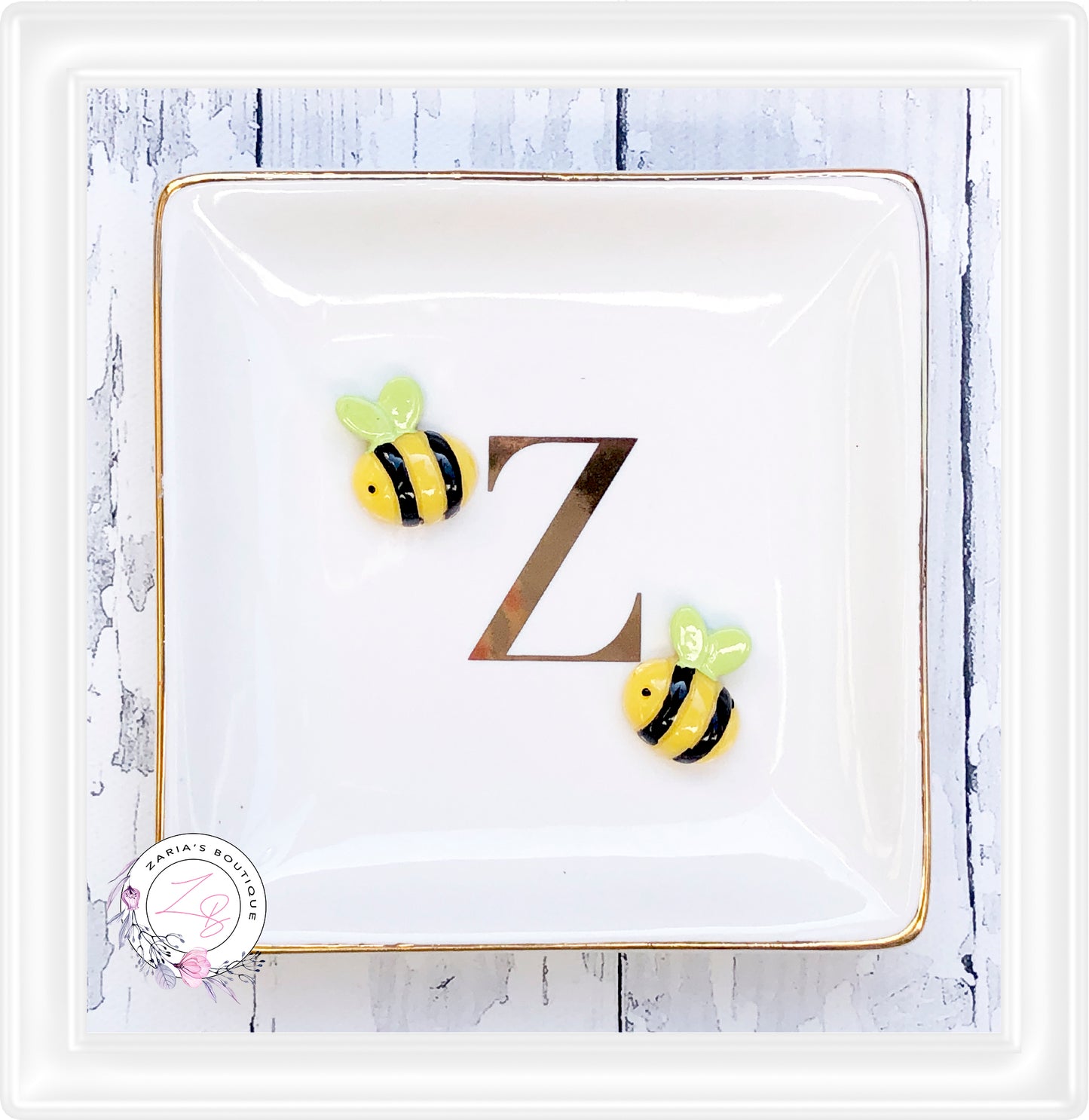 ⋅ Bees ⋅ Flatback Resin Cabochon Embellishments ⋅ Per Pair ⋅