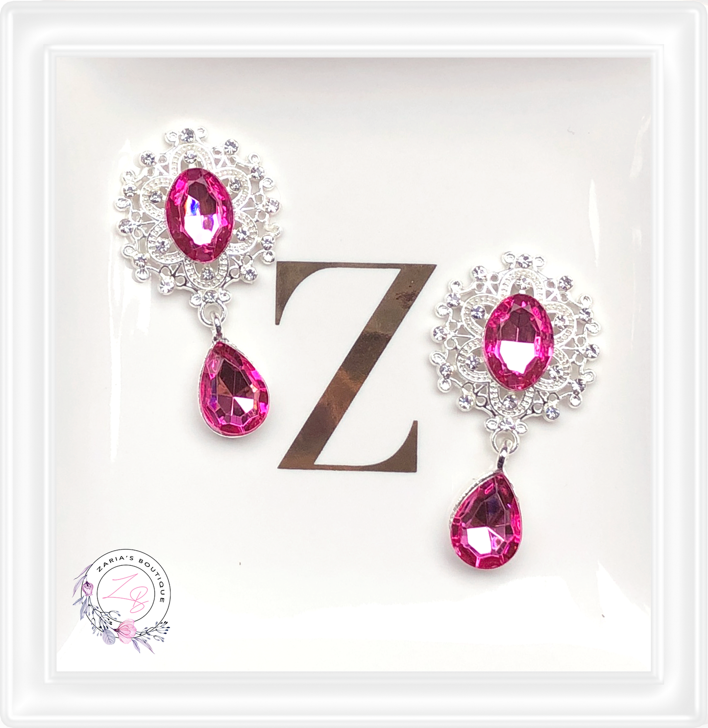 ⋅ Teardrop Dangle ⋅ Silver Bling Dangle Embellishment ⋅