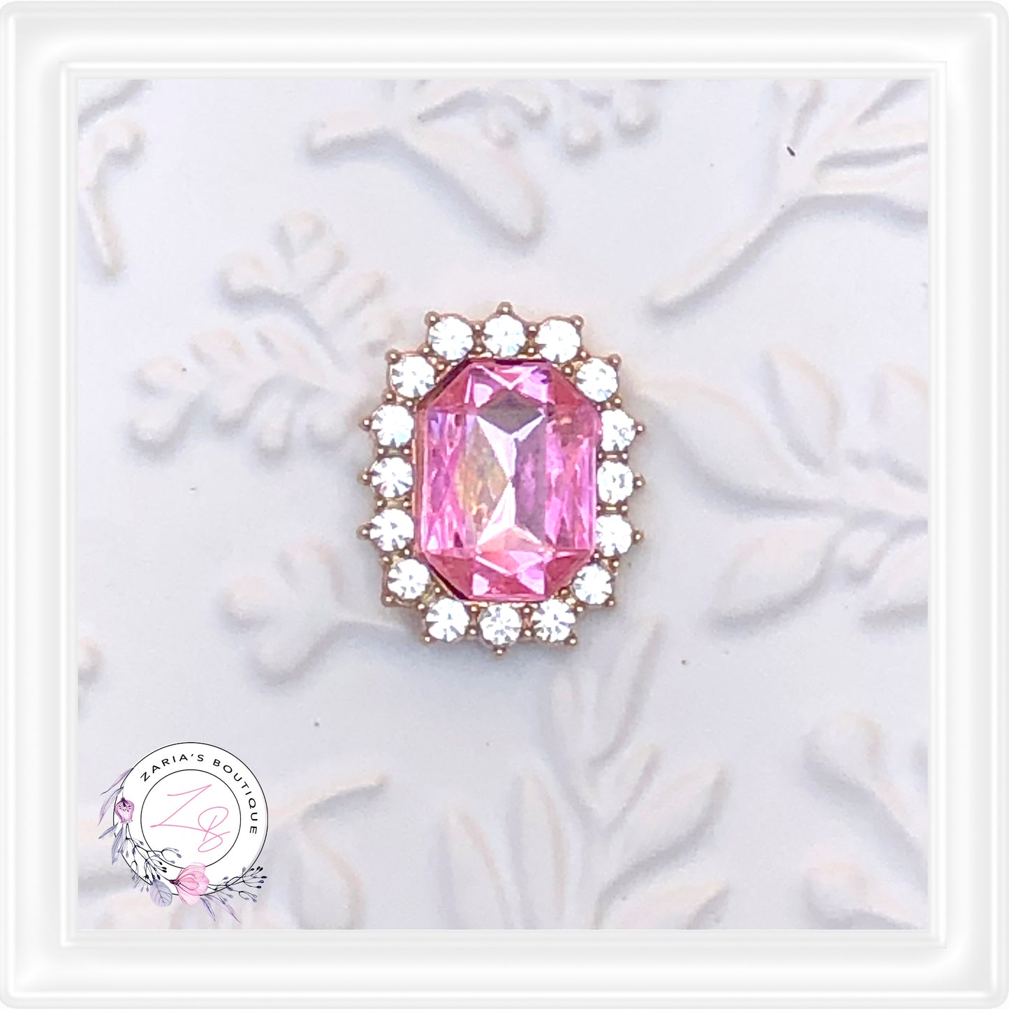 ⋅ Bow Centre ⋅ Pink Rhinestone Flatback Embellishment ⋅