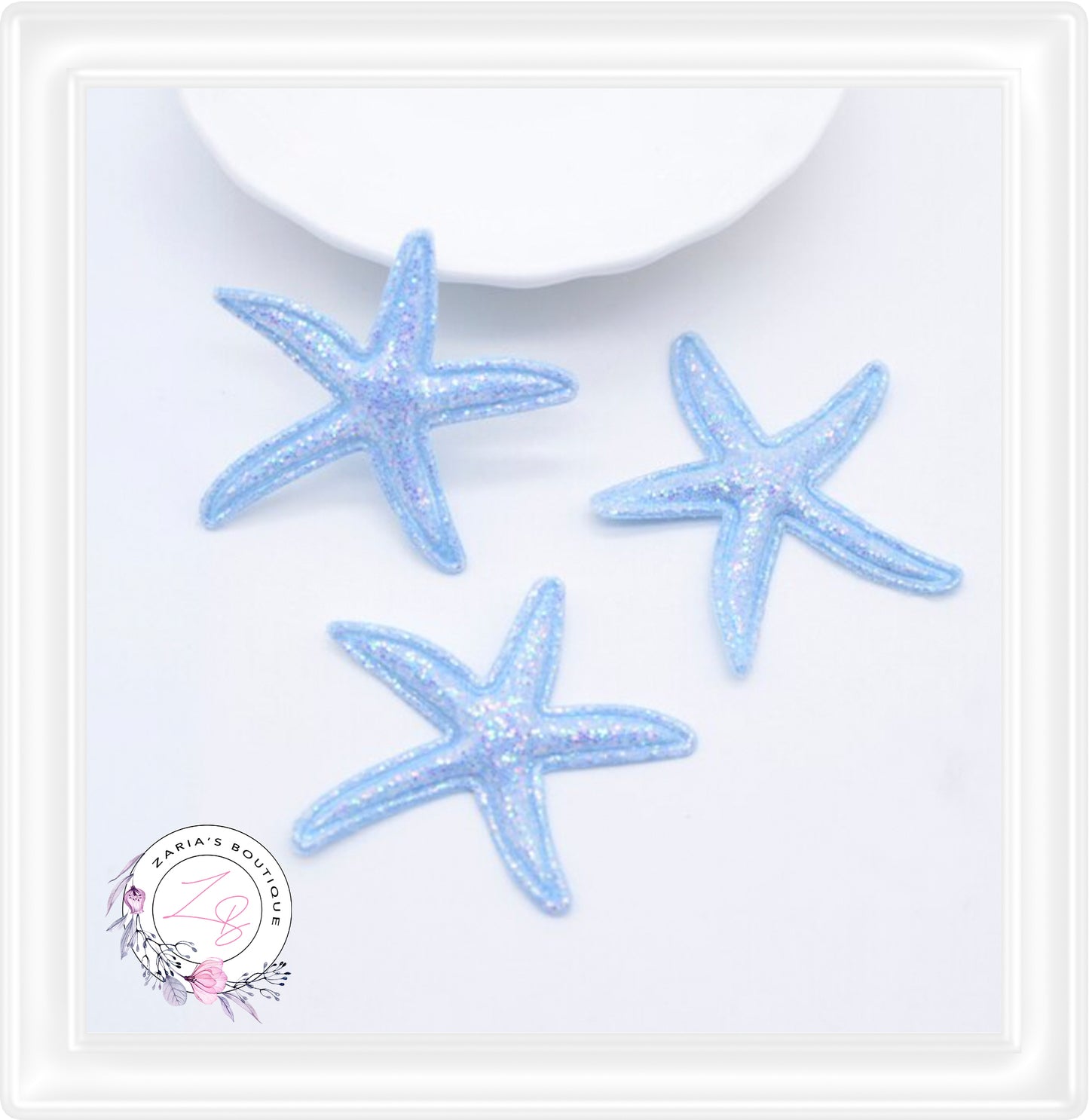 • Glitter Starfish • Bow & Mermaid Tiara Embellishments • 7 Colours •
