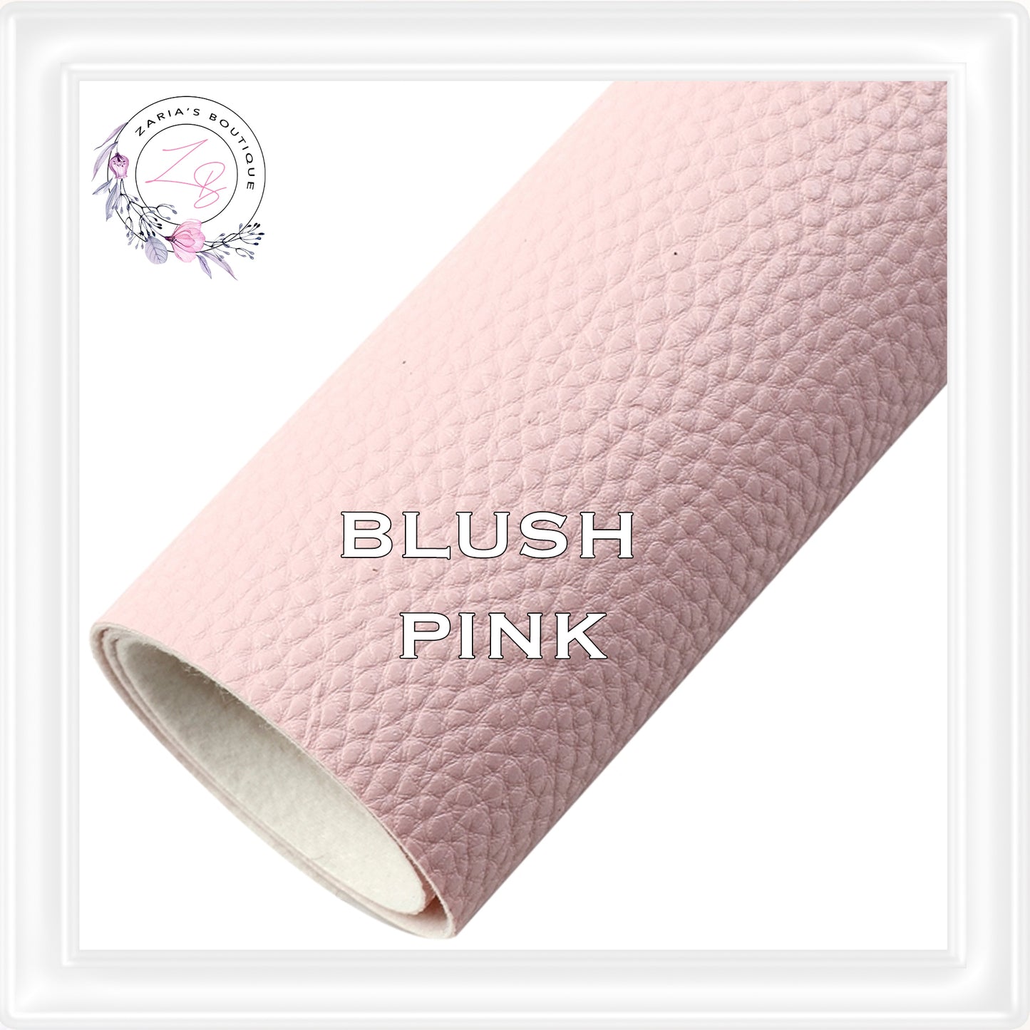 ⋅ BLUSH PINK ⋅ Vegan Litchi Faux Leather ⋅