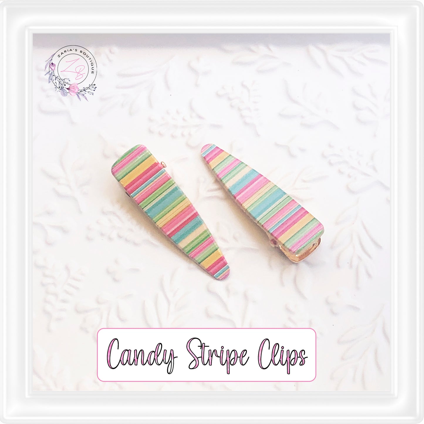 ⋅ Candy Stripe Clips ⋅ Premium Hair Clips
