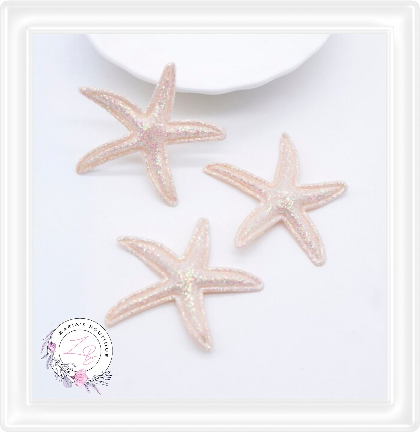 • Glitter Starfish • Bow & Mermaid Tiara Embellishments • 7 Colours •