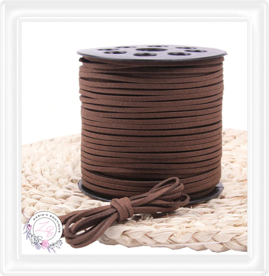 ⋅ Faux Suede Cord ⋅ 2.7mm ⋅ Chocolate Brown ⋅ 5 Metres ⋅