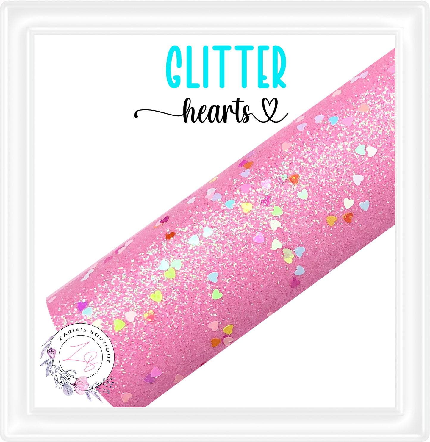 ∙ Sequin Sprinkle Heart Glitter ∙ Rose Pink ∙