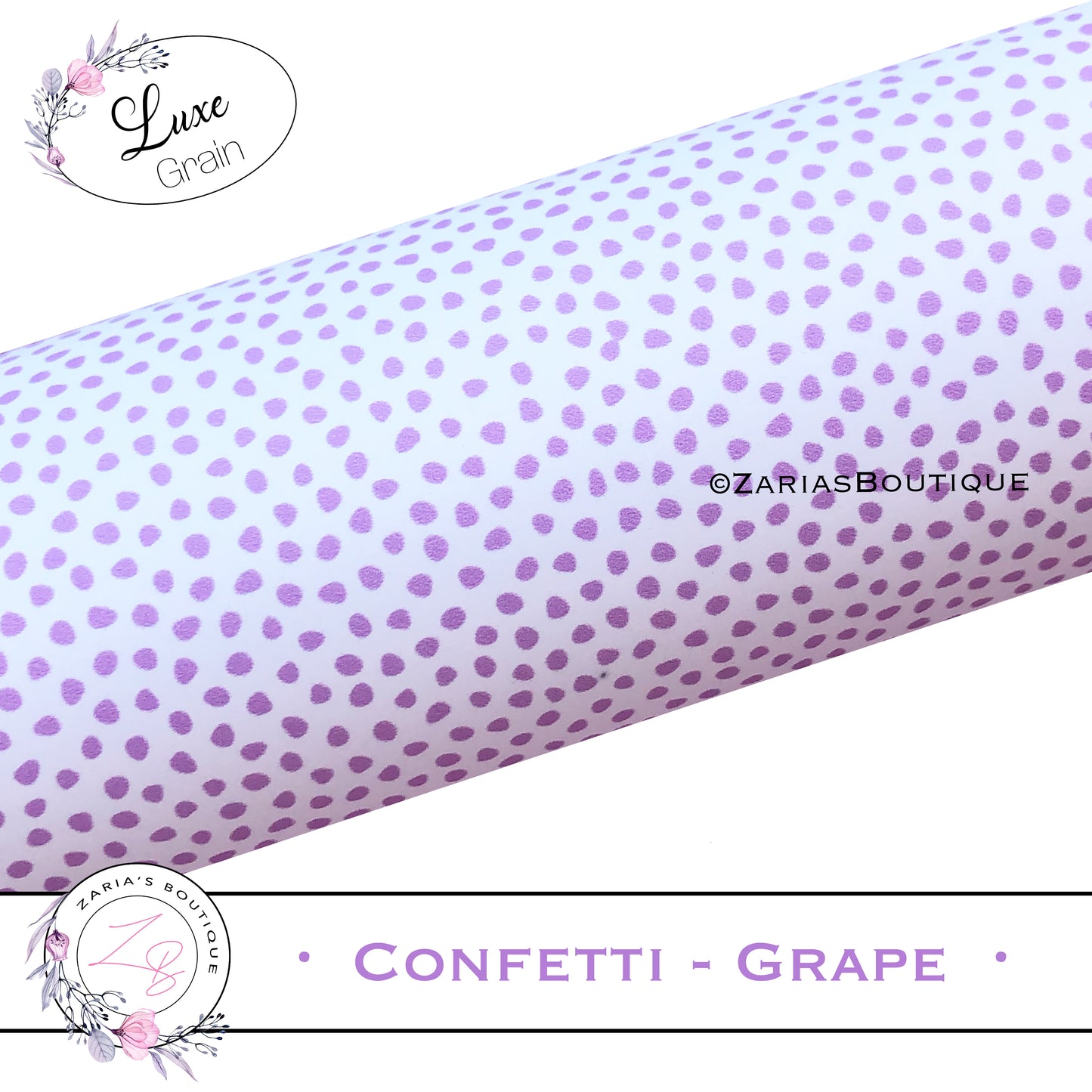 ⋅ Confetti - Grape ⋅ Custom Vegan Faux Leather ⋅