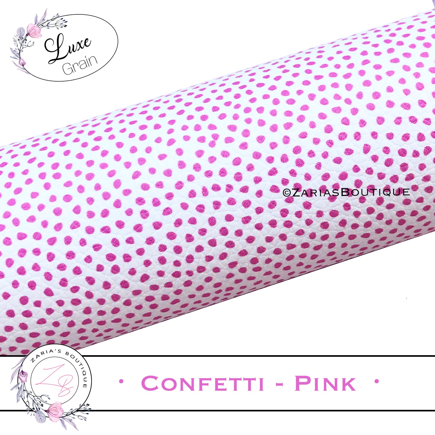 ⋅ Confetti - Pink ⋅ Custom Vegan Faux Leather ⋅