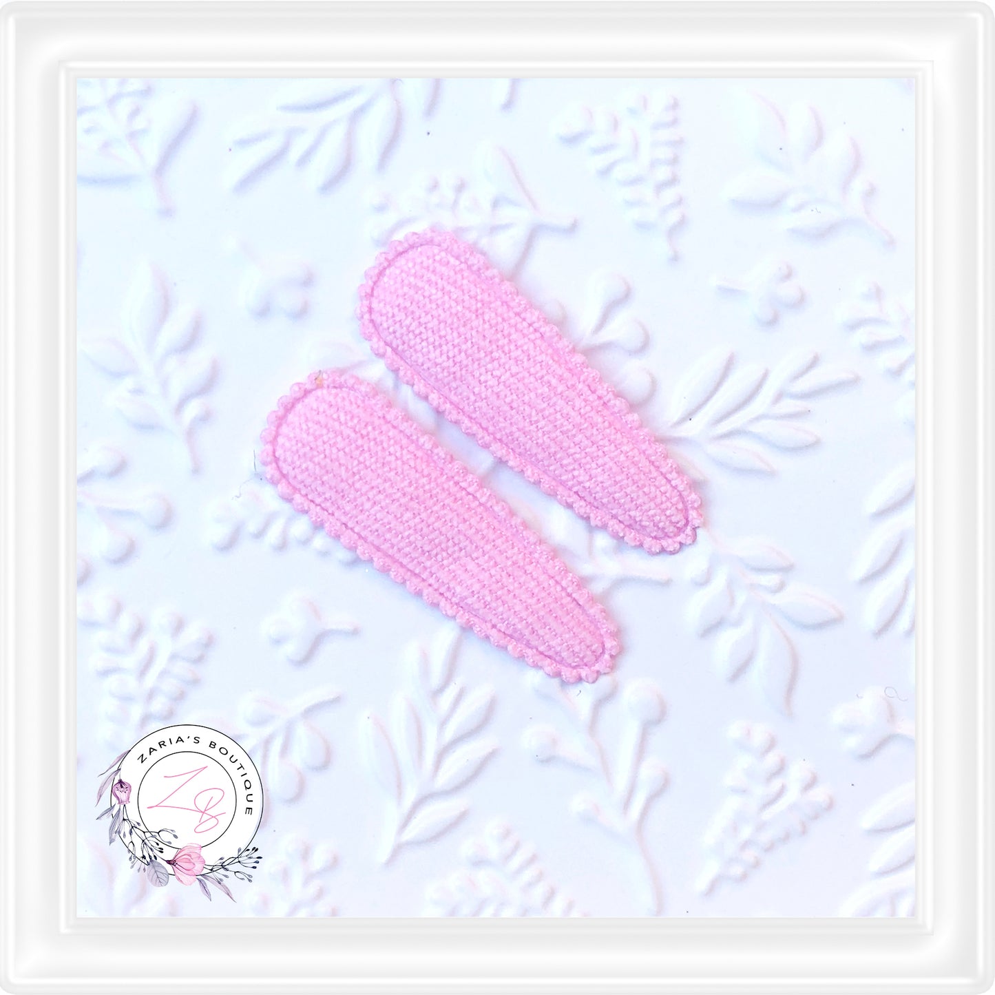 • Snap Clip Cover Appliques • Baby Pink Corduroy •