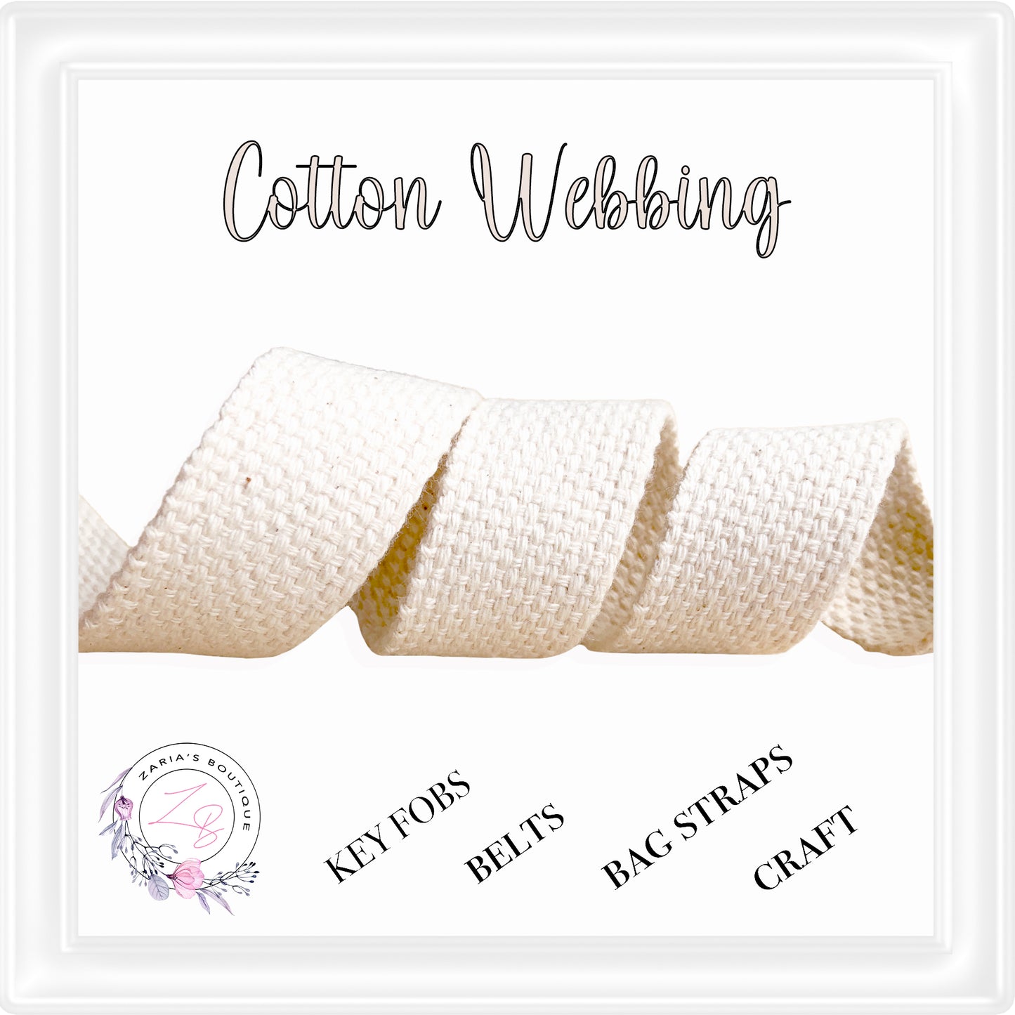 ⋅ 25mm Cotton Webbing ⋅ Sunshine Yellow ⋅ per Metre