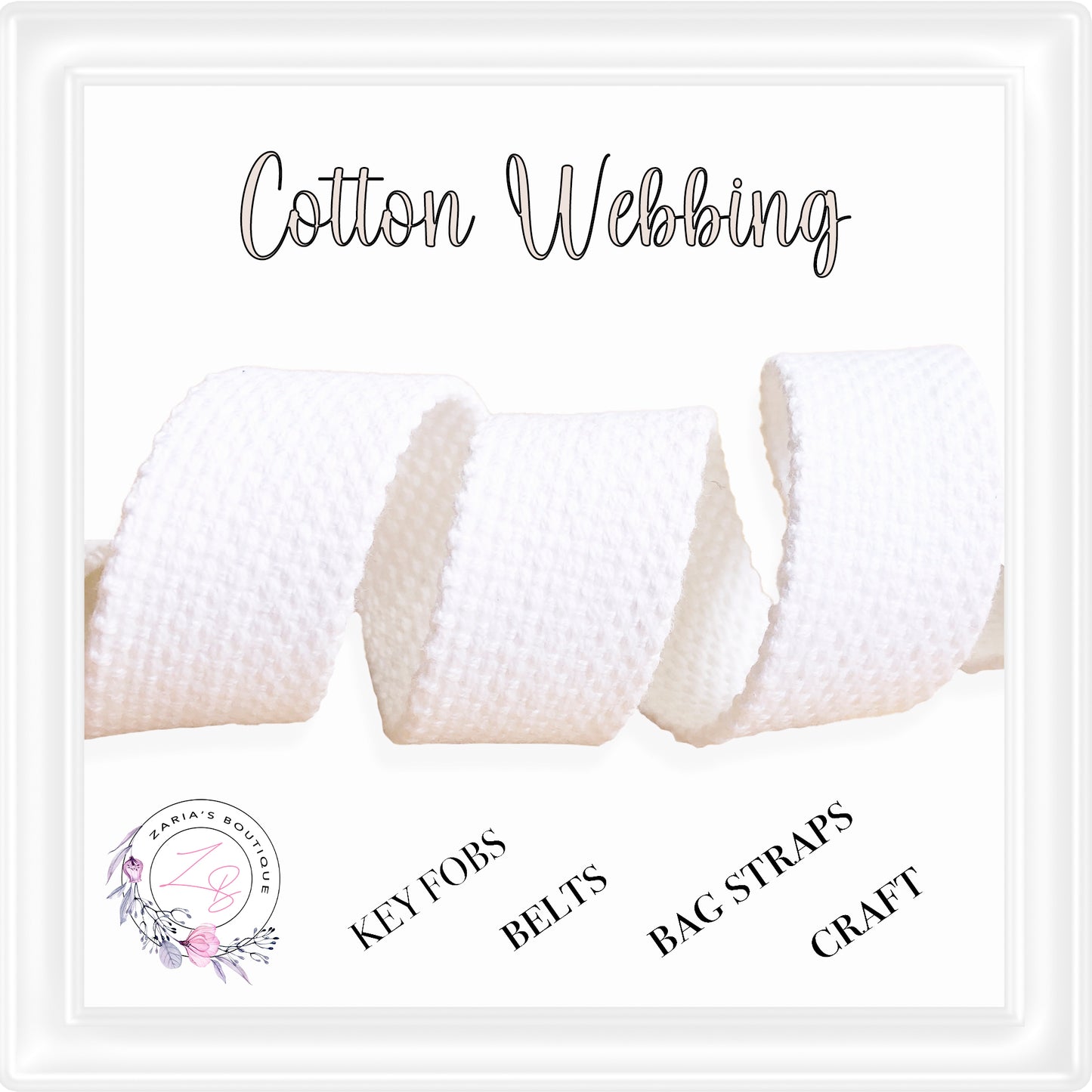 ⋅ 25mm Cotton Webbing ⋅ Sunshine Yellow ⋅ per Metre