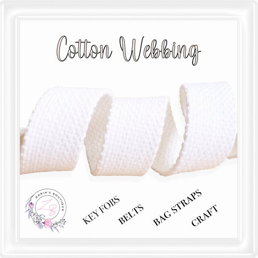 â‹… 25mm Cotton Webbing â‹… Black â‹… per Metre
