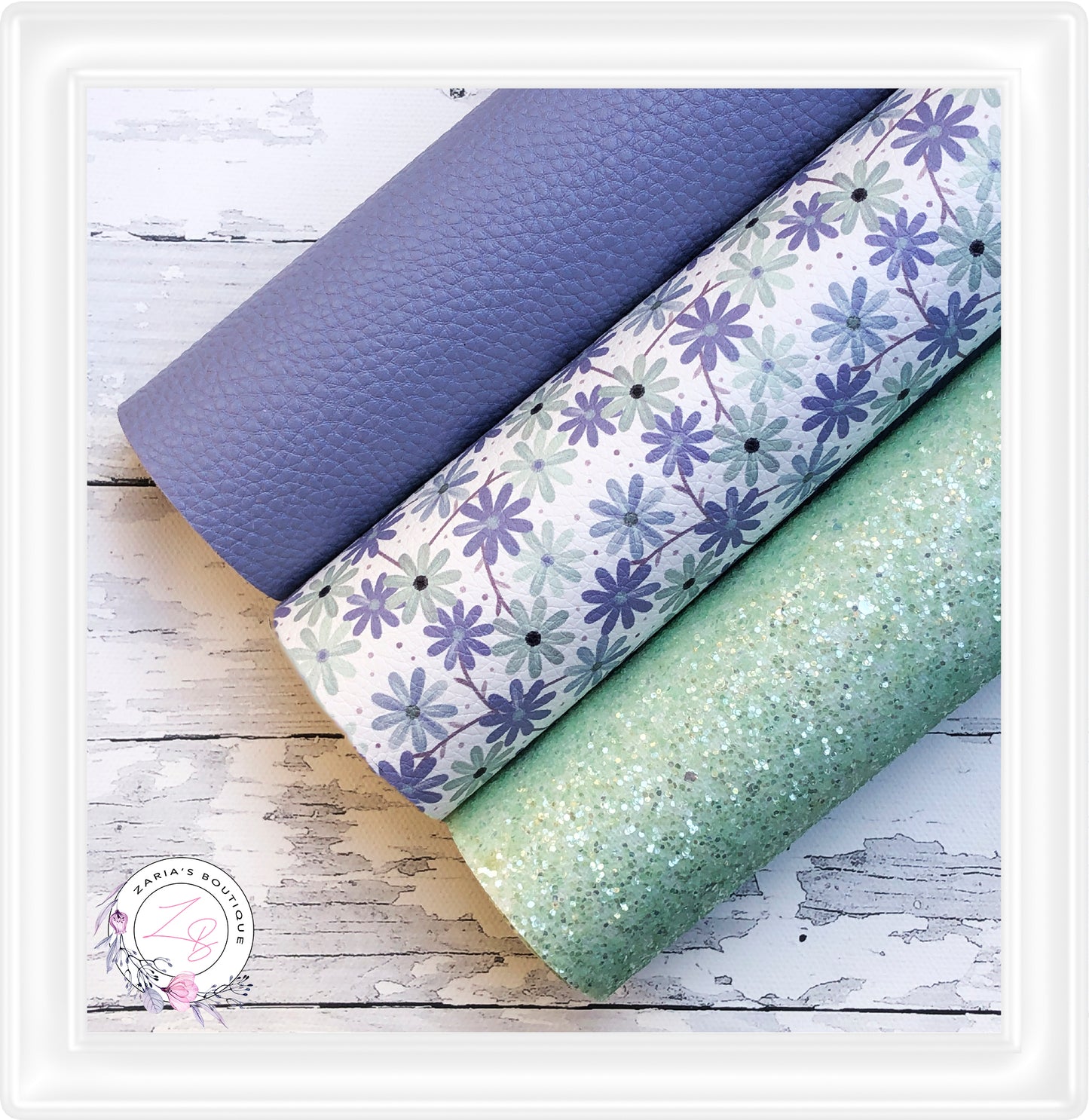 ⋅ Daisy Delight ⋅ Premium Vegan Faux Leather & Glitter Bundle ⋅