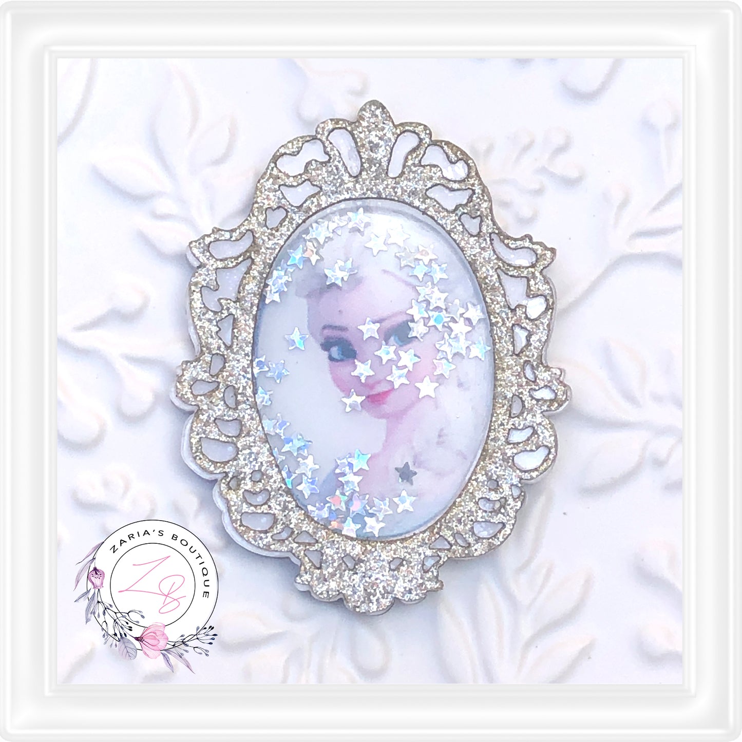 ⋅ Anna & Elsa ⋅ Glitter Cameo ⋅ Bow Embellishment Flatback Resins ⋅