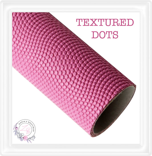 ⋅ Dot Patterns ⋅ Textured Vegan Faux Leather ⋅ Pink ⋅