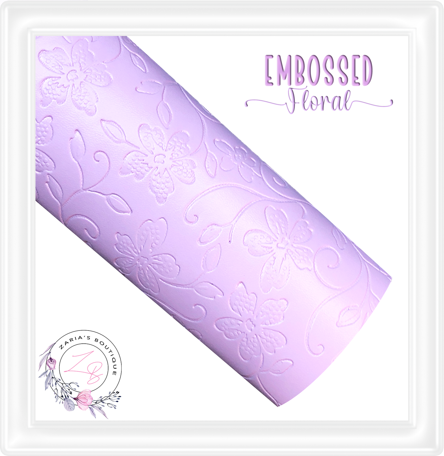 ⋅ Embossed Floral ⋅ Musk Pink ⋅ Vegan Faux Leather ⋅