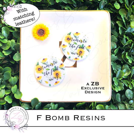 ⋅ F Bomb Sunflower Floral ⋅ Exclusive Luxe Vegan Faux Leather ⋅ Sheets or Rolls! ⋅