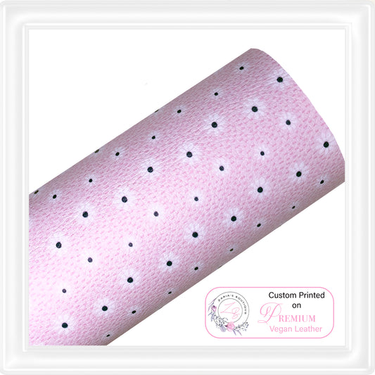 ⋅ Blue Daisy ⋅ Custom Printed Premium Vegan Faux Leather ⋅