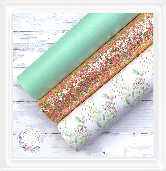 β Tropical Sparkle Chunky Glitter β Orange Green Pink β