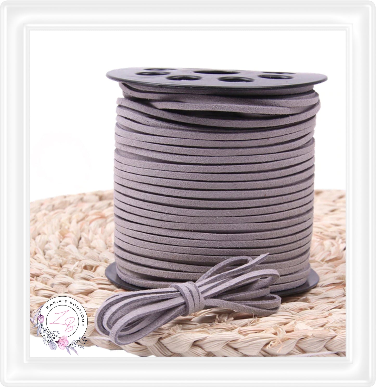 ⋅ Faux Suede Cord ⋅ 2.7mm ⋅ Grey ⋅ 5 Metres ⋅