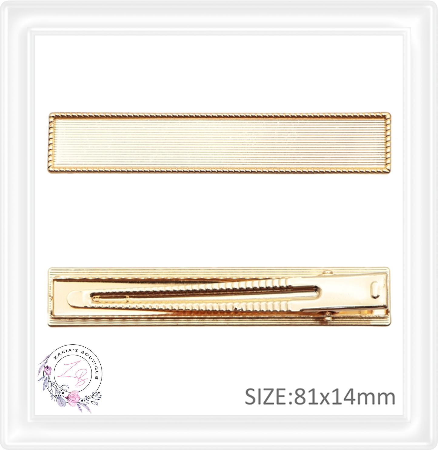 ⋅ Hair Clip Settings ⋅ Silver ⋅ Gold ⋅