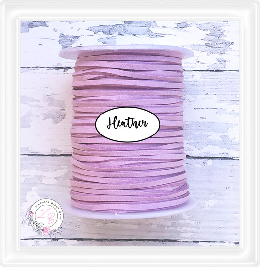 ⋅ Faux Suede Cord ⋅ 2.7mm ⋅ Heather ⋅ 5 Metres ⋅
