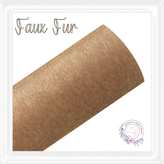 ⋅ Faux Fur ⋅ Horse Hair Textured Bow & Craft Fabric ⋅ Caramel ⋅