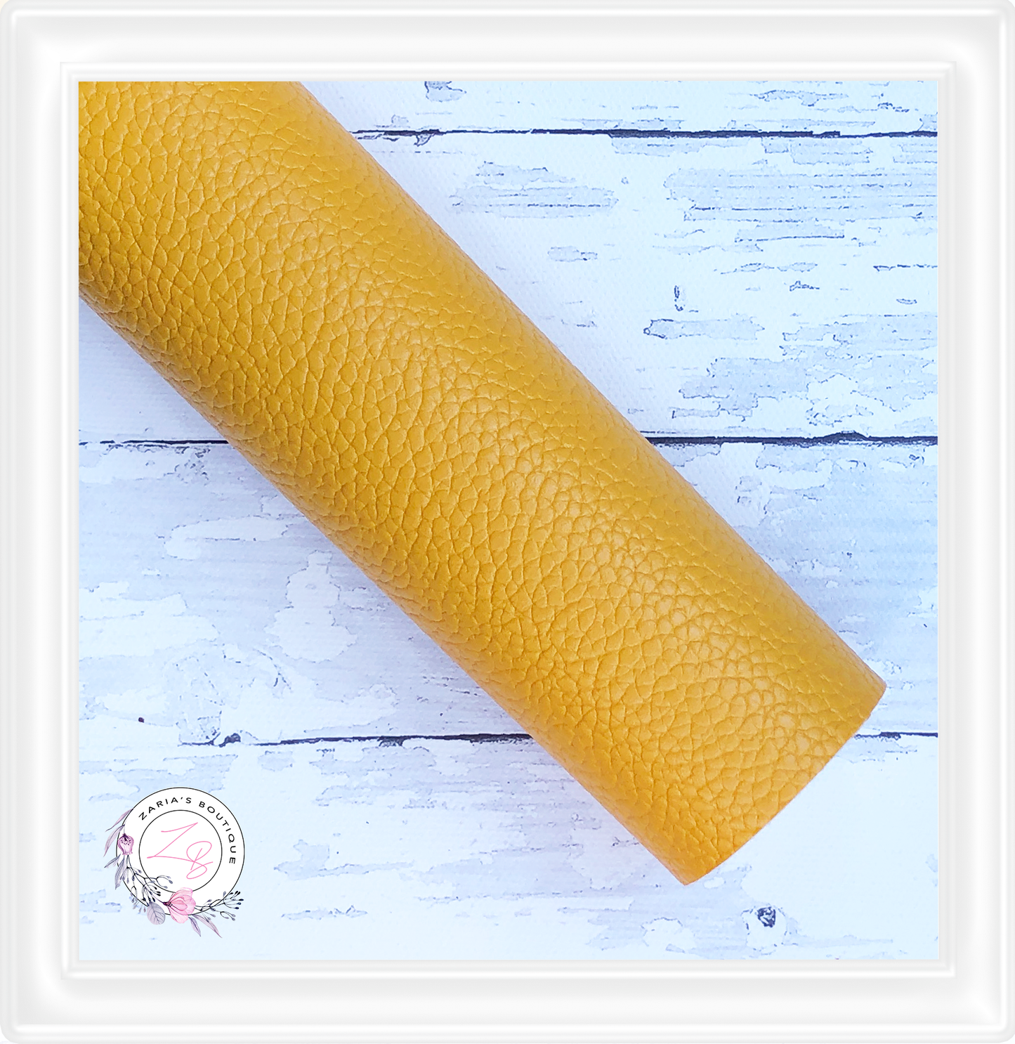 ∙ Plain Premium Vegan Litchi Faux Leather ∙ Mustard Yellow ∙