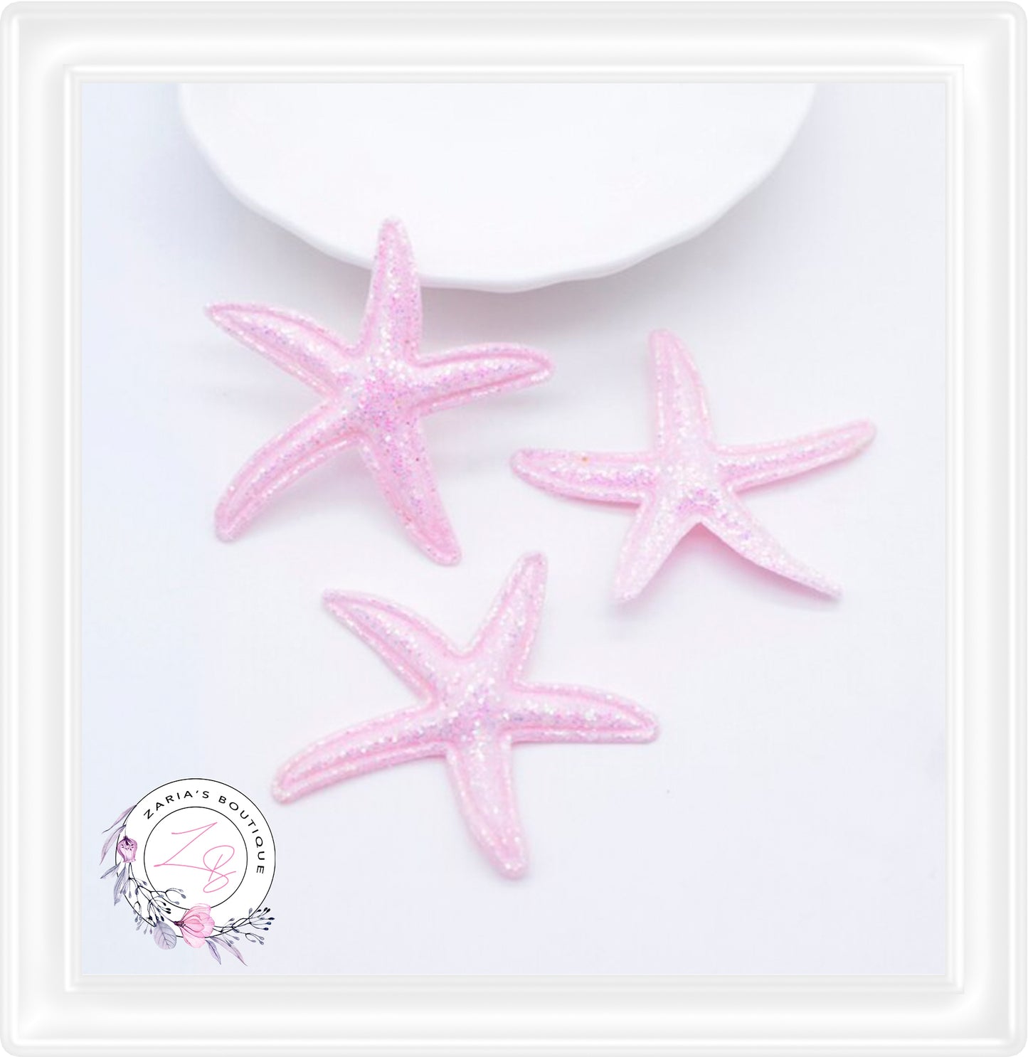 • Glitter Starfish • Bow & Mermaid Tiara Embellishments • 7 Colours •