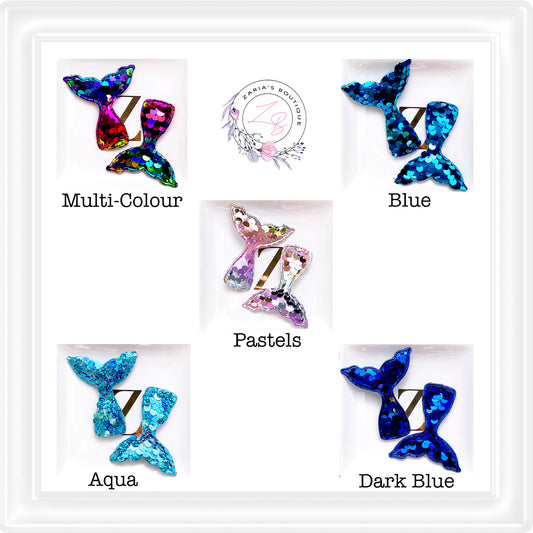 • Sequin Mermaid Tails • Applique Embellishments • 5 Colours • Per Pair •