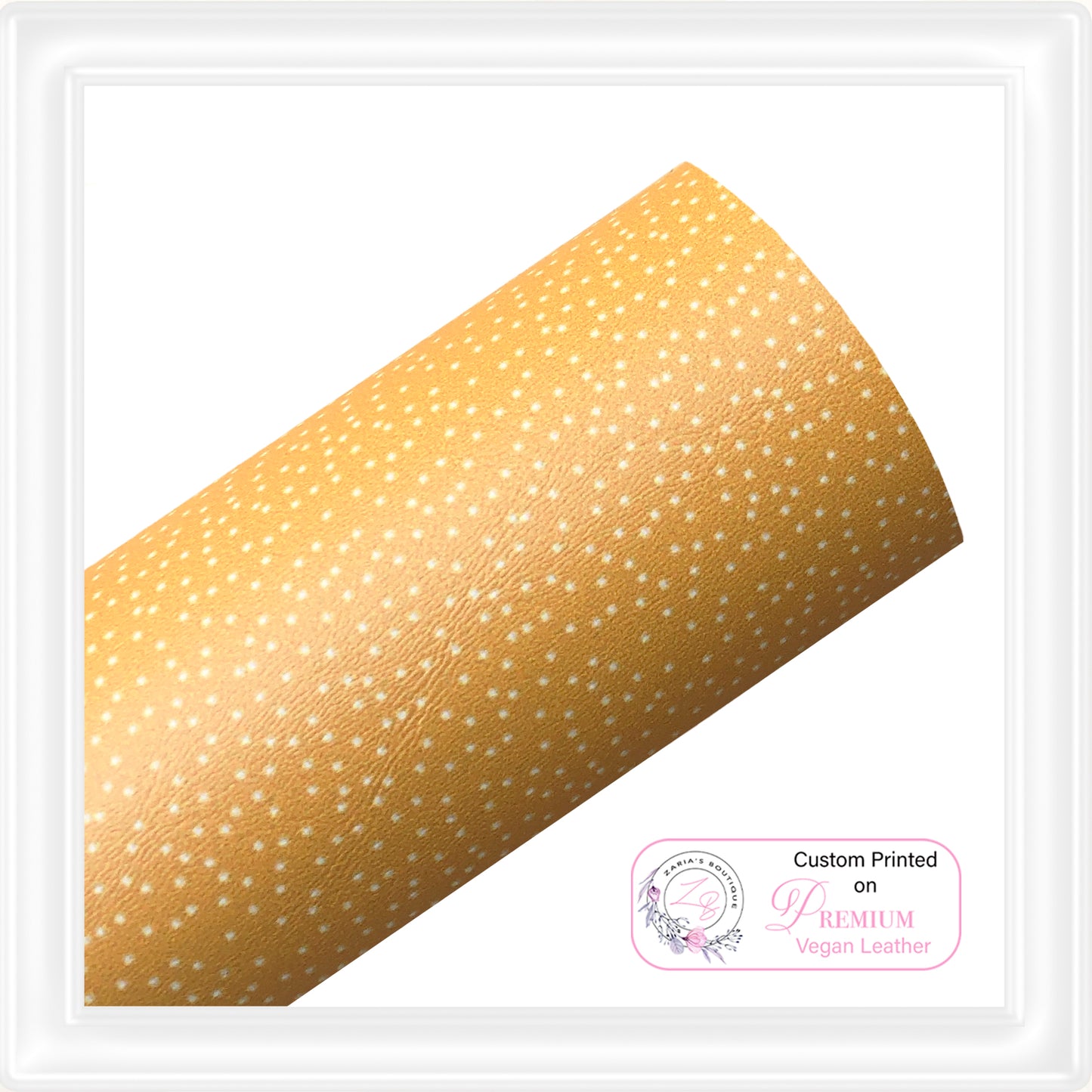 ⋅ Mustard Confetti ⋅ Custom Printed Vegan Faux Leather & Hair Clips ⋅