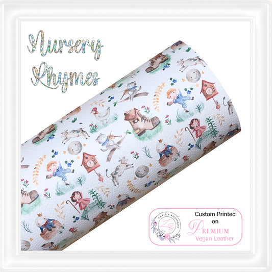 ⋅ Nursery Rhymes ⋅ Custom Printed Premium Vegan Faux Leather ⋅