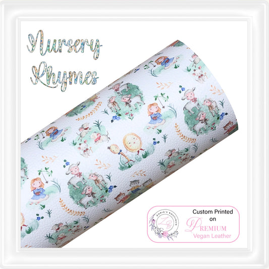 ⋅ Nursery Rhymes ⋅ Custom Printed Premium Vegan Faux Leather ⋅