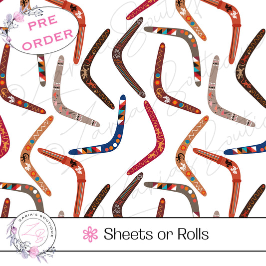 ⋅ Brown & Blue Aussie Animals ⋅ Custom Luxe Vegan Faux Leather ⋅ Sheets or Rolls! ⋅