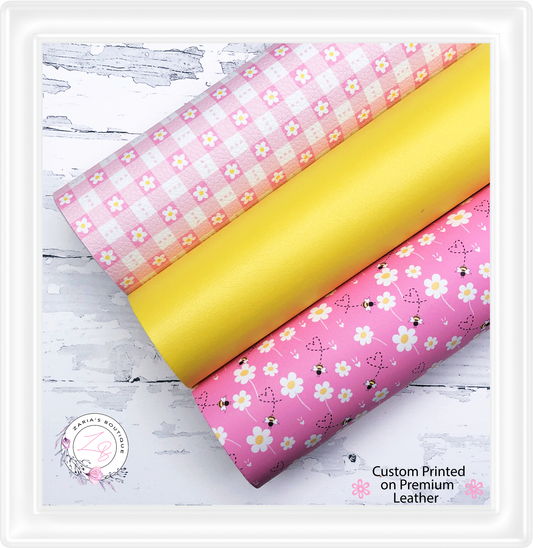 ⋅ Daisy Bees⋅ Premium Smooth Vegan Faux Leather