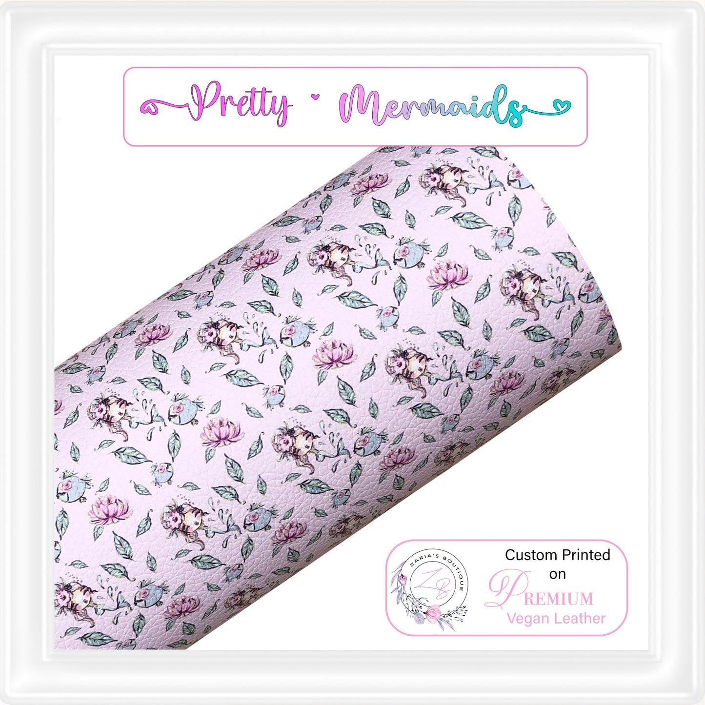 ⋅ Pretty Little Mermaids ⋅ Premium Vegan Faux Leather ⋅5 Piece Bundle