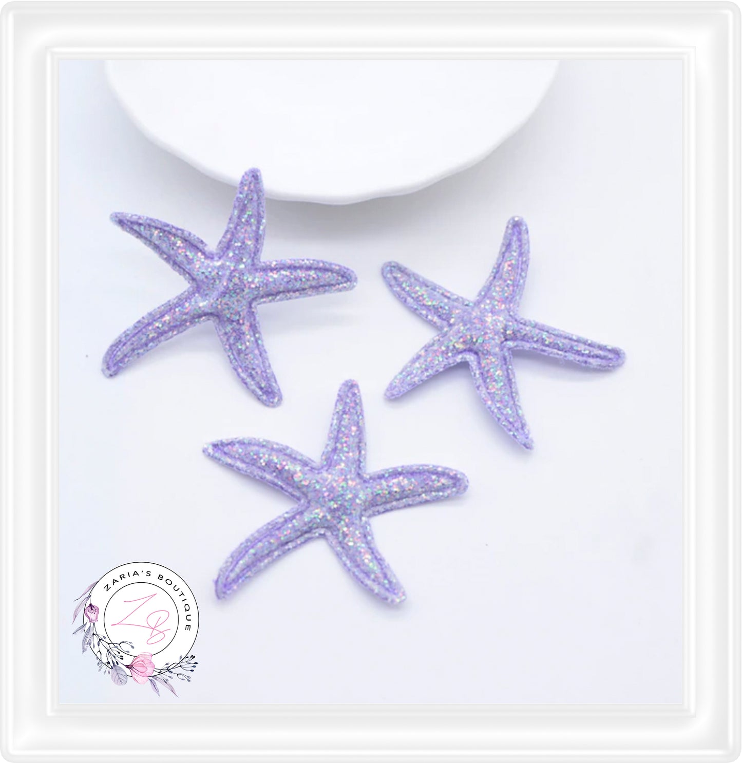 • Glitter Starfish • Bow & Mermaid Tiara Embellishments • 7 Colours •