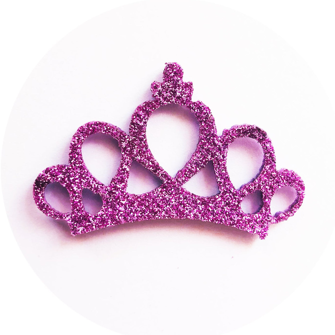 Princess Tiara Crown Glitter Embellishment ~ Purple