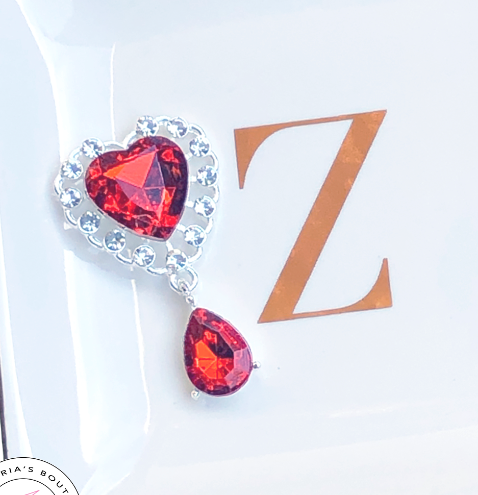 ⋅ Queen Of Hearts ⋅ Silver Bling Dangle Embellishment ⋅