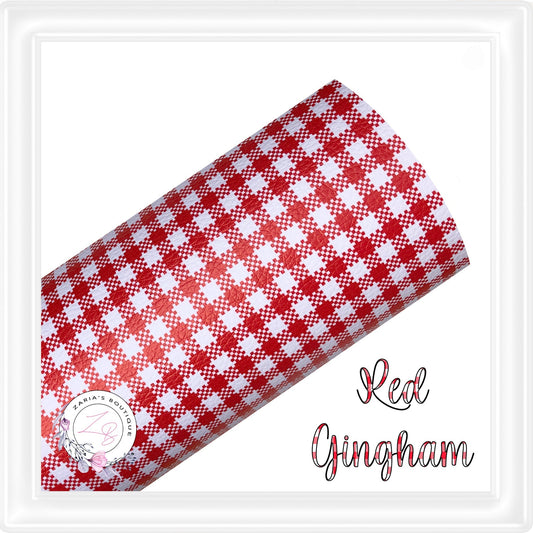 â‹… Blue Gingham â‹… School Check Vegan Faux Leather â‹…Â