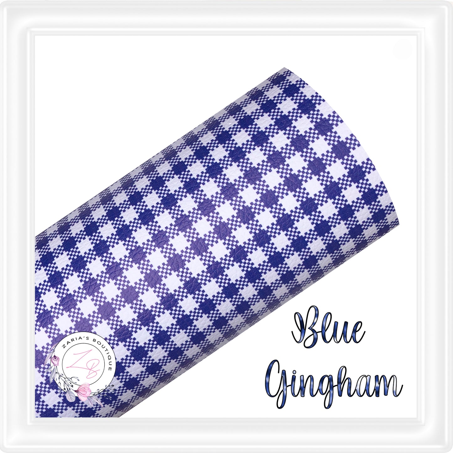 ⋅ Blue Gingham ⋅ School Check Vegan Faux Leather ⋅