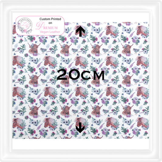 β
 My Highland Home β
 Highland Cow & Horse β
 Custom Printed Vegan Faux Leather β