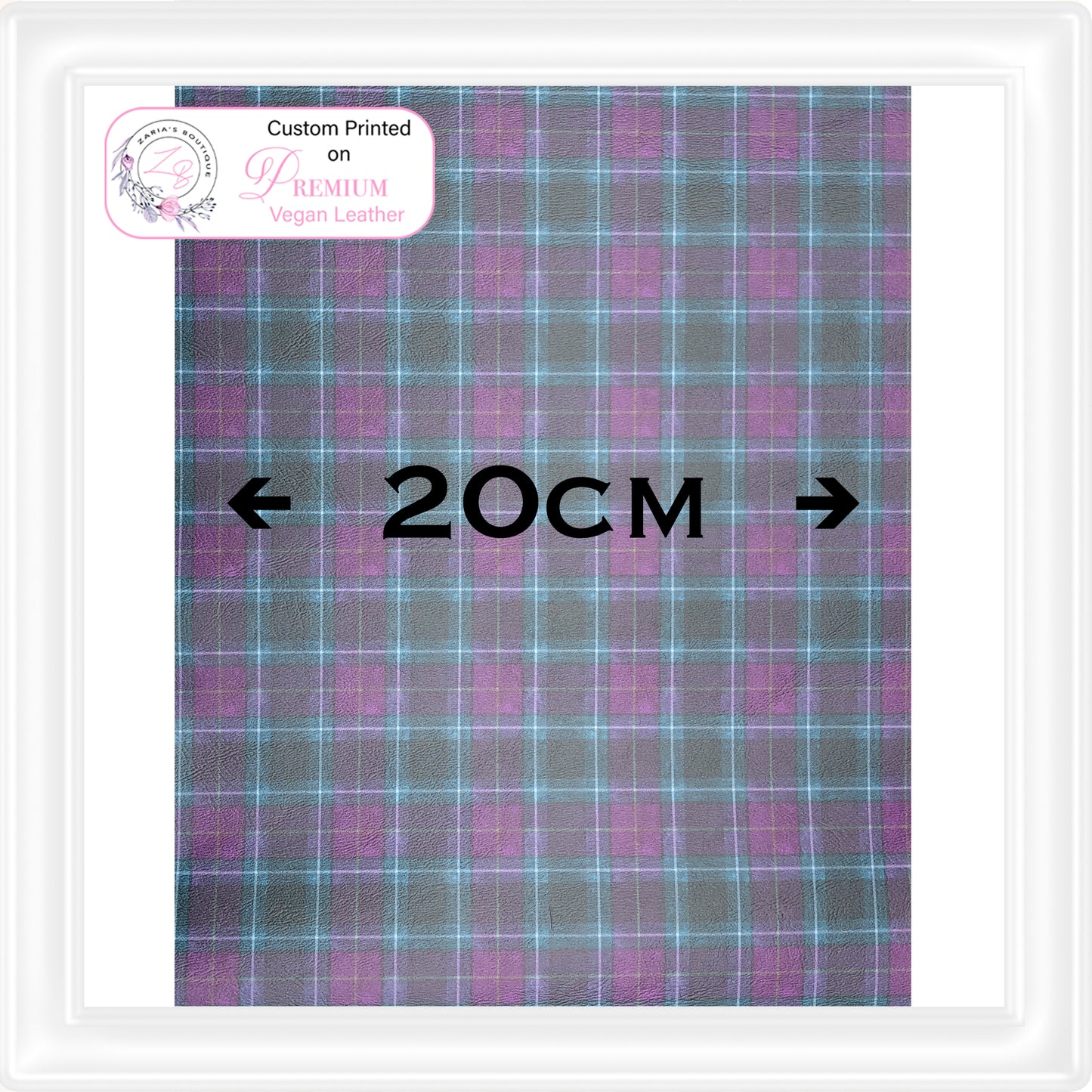 ⋅ My Highland Home ⋅ Tartan ⋅ Custom Printed Vegan Faux Leather ⋅