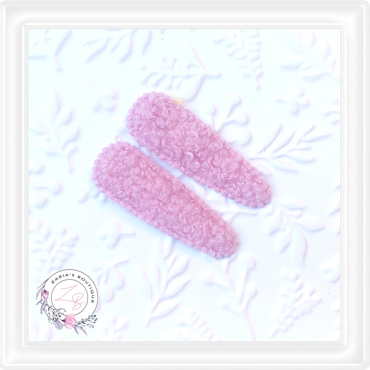 • Snap Clip Cover Appliques • Dusty Pink Woolly Sherpa •
