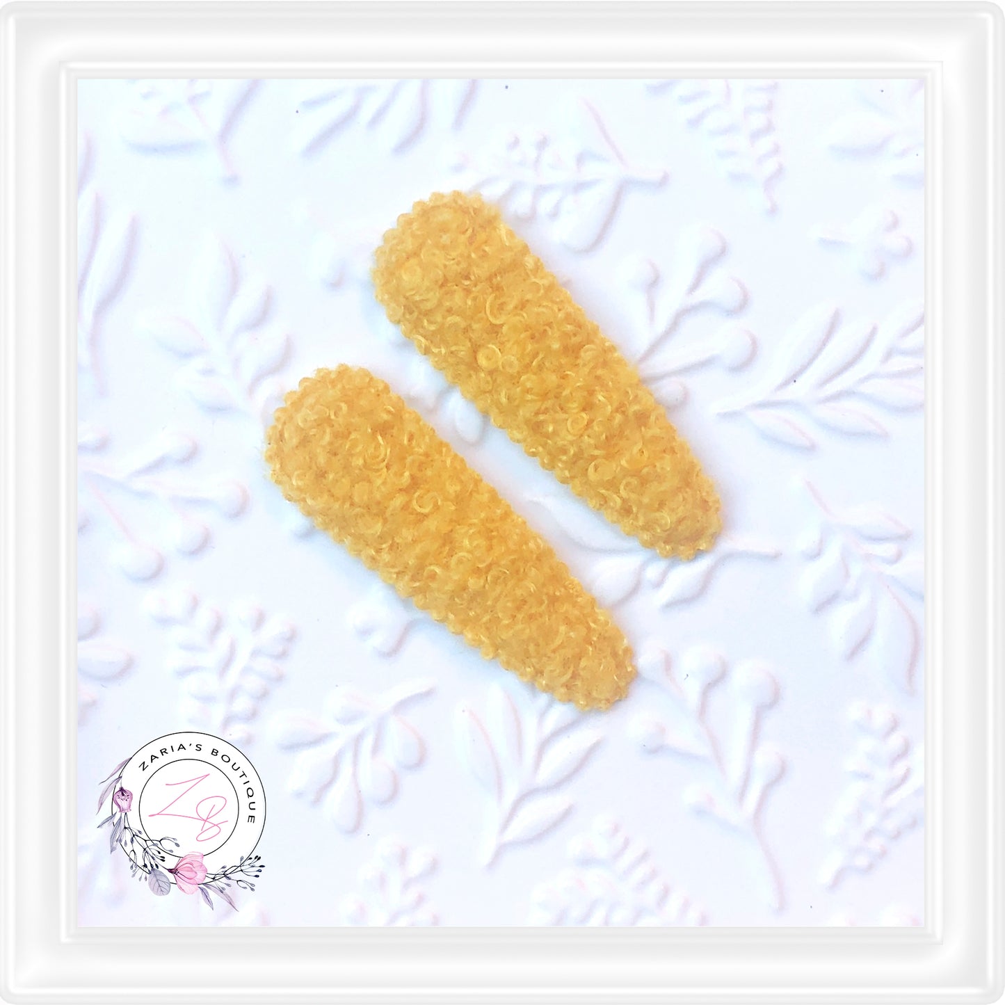 • Snap Clip Cover Appliques • Mustard Woolly Sherpa •