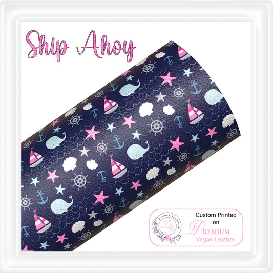 β
 Ship Ahoy β
 Custom Printed Premium Vegan Faux Leather β
Β 4 Designs