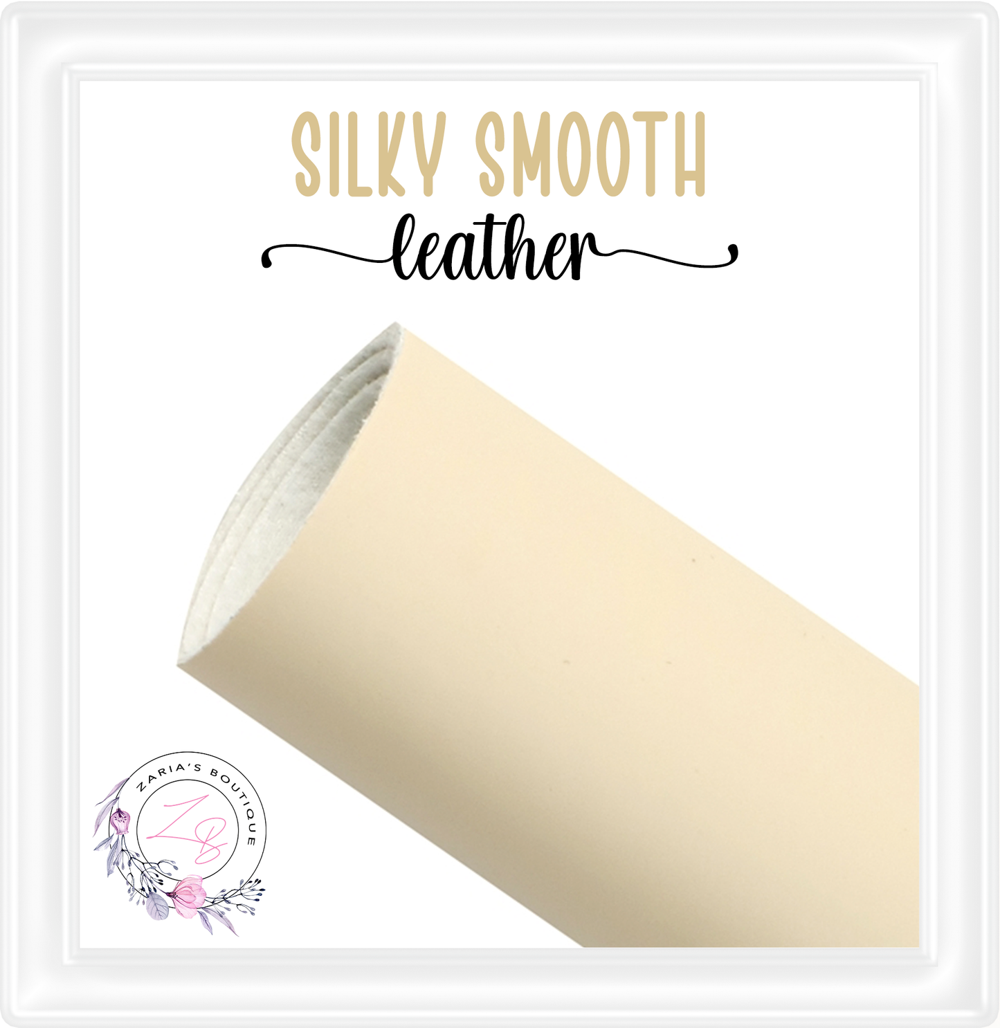 ⋅ Light Beige ⋅ Silky Smooth Vegan Faux Leather ⋅ 0.90mm ⋅