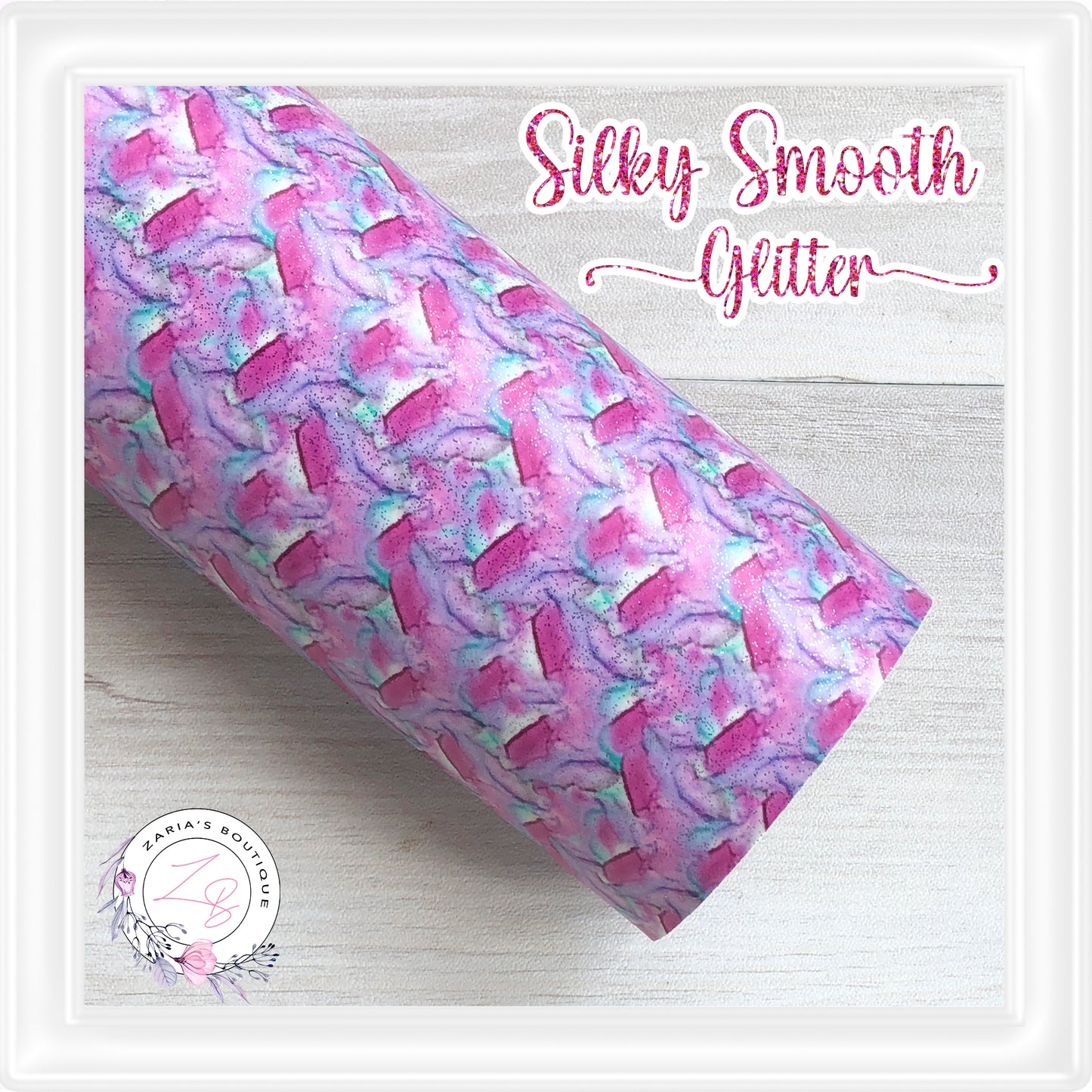 ⋅ Pink & Purple Splash ⋅ Silky Smooth Glitter Faux Leather ⋅
