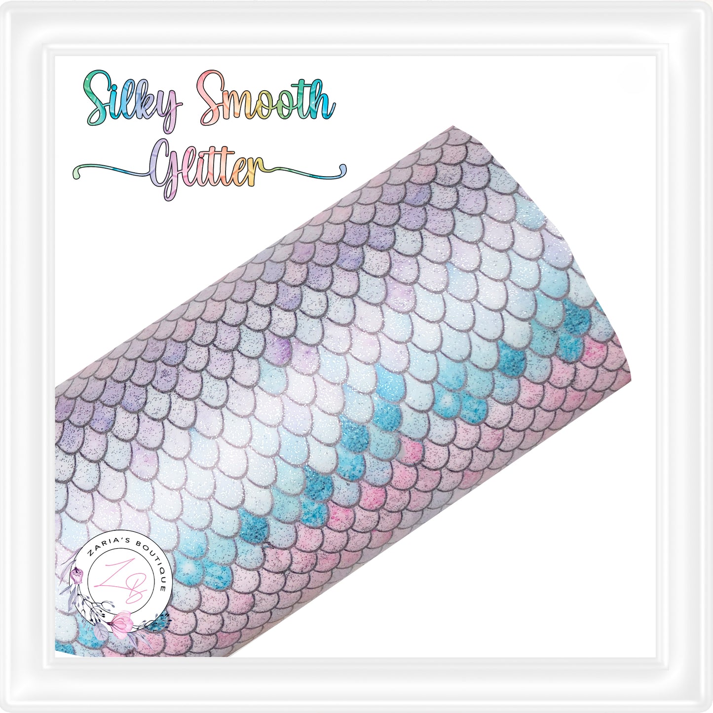 ⋅ Mermaid Scales ⋅ Silky Smooth Glitter Faux Leather ⋅ Pastels