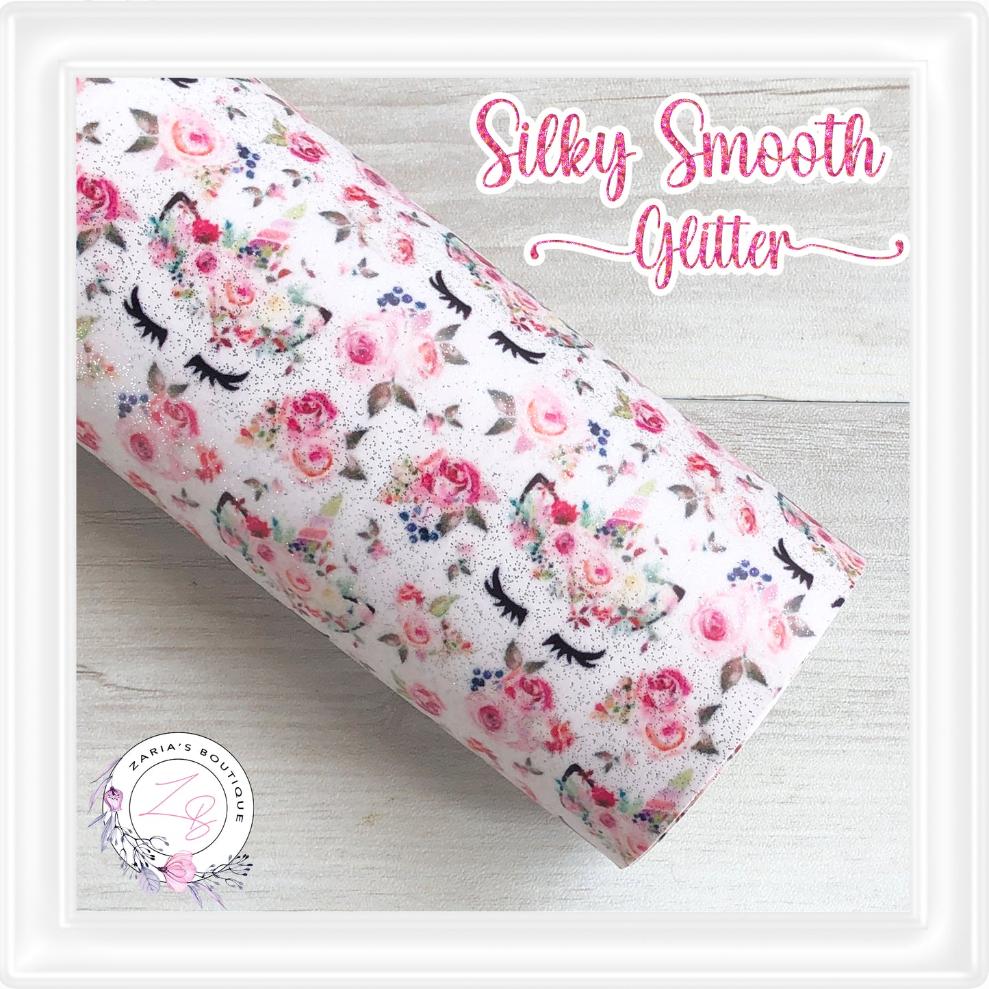 ⋅ Unicorns & Roses ⋅ Silky Smooth Glitter Faux Leather ⋅